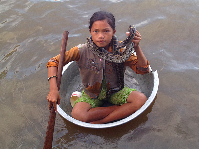Вьетнамская плавучая деревня, дети